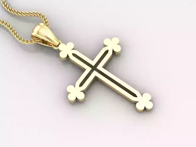 Cross Pendant 4CP058 3DM STL For Print