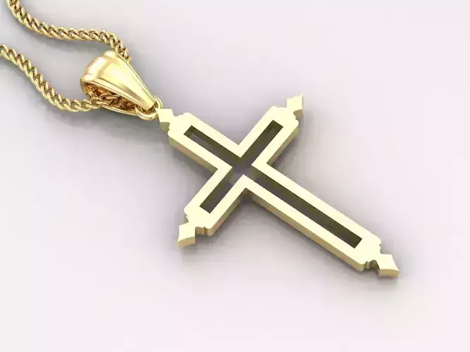 Cross Pendant 4CP054 3DM STL For Print