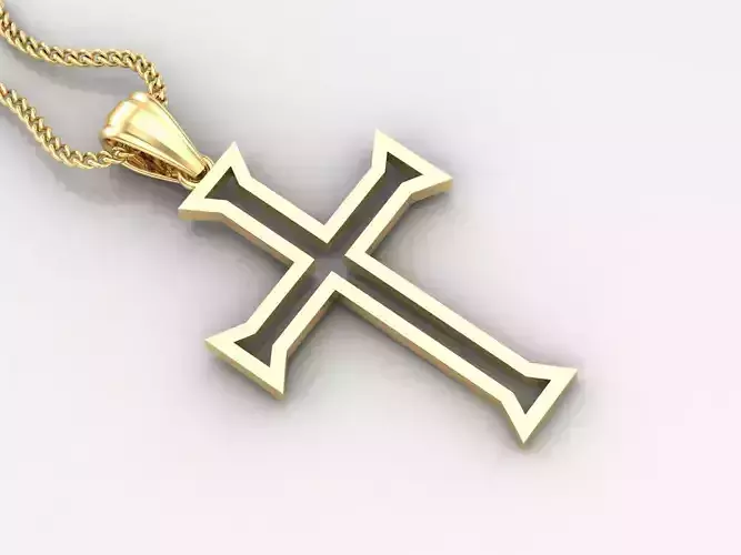 Cross Pendant 4CP049 3DM STL For Print