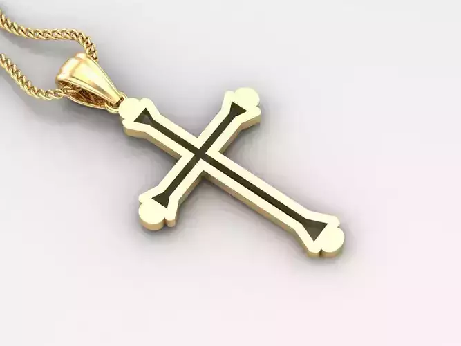Cross Pendant 4CP041 3DM STL For Print