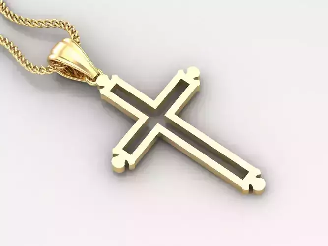 Cross Pendant 4CP039 3DM STL For Print