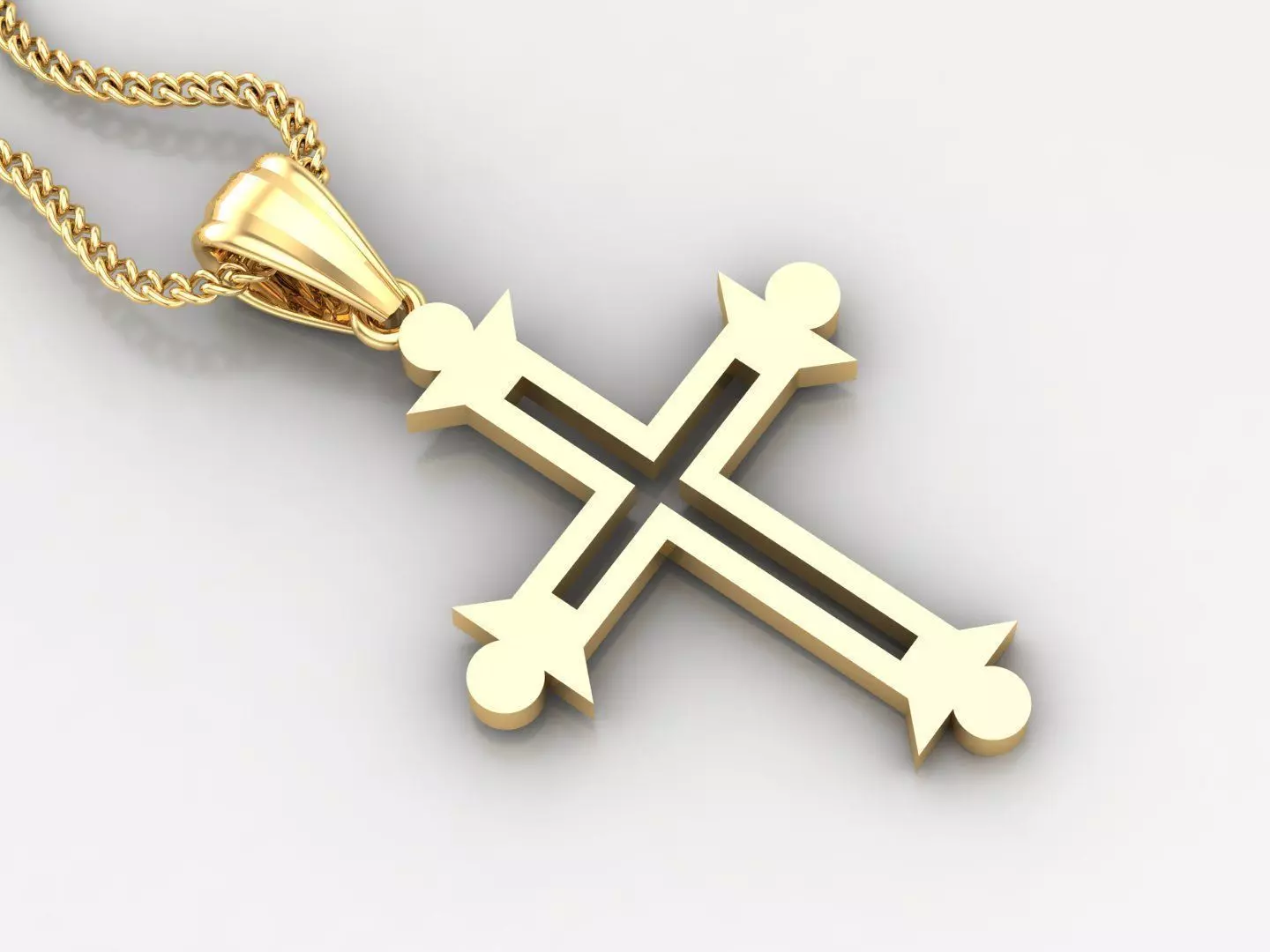Cross Pendant 4CP033 3DM STL For Print 3D print model_0