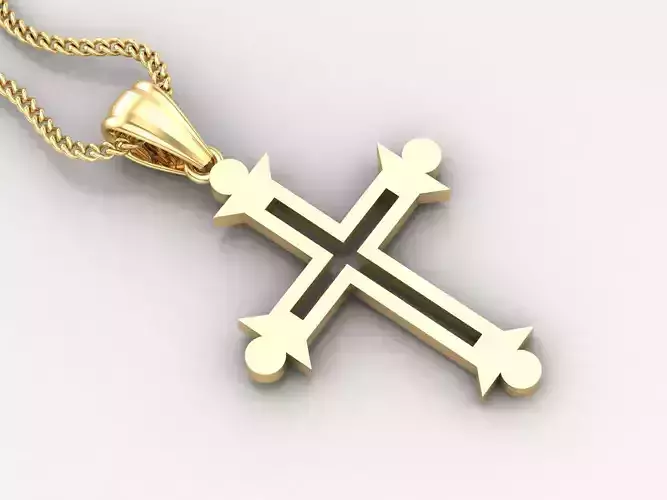 Cross Pendant 4CP033 3DM STL For Print