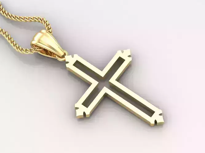 Cross Pendant 4CP032 3DM STL For Print