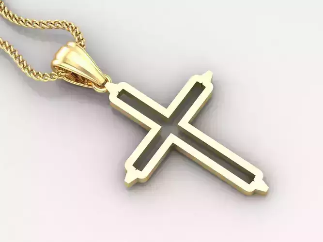 Cross Pendant 4CP022 3DM STL For Print 3D print model