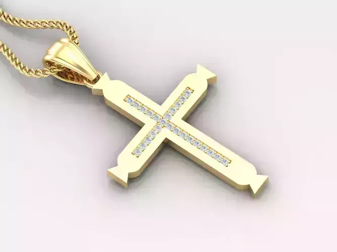 Cross Pendant 4CP007 3DM STL For Print