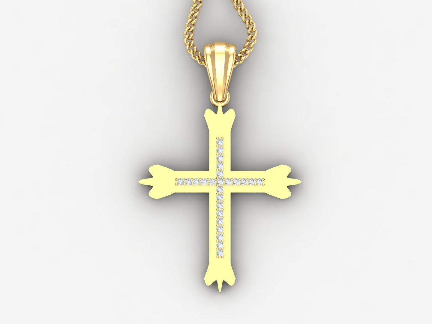 Cross Pendant 4CP006 3DM STL For Print 3D print model_4