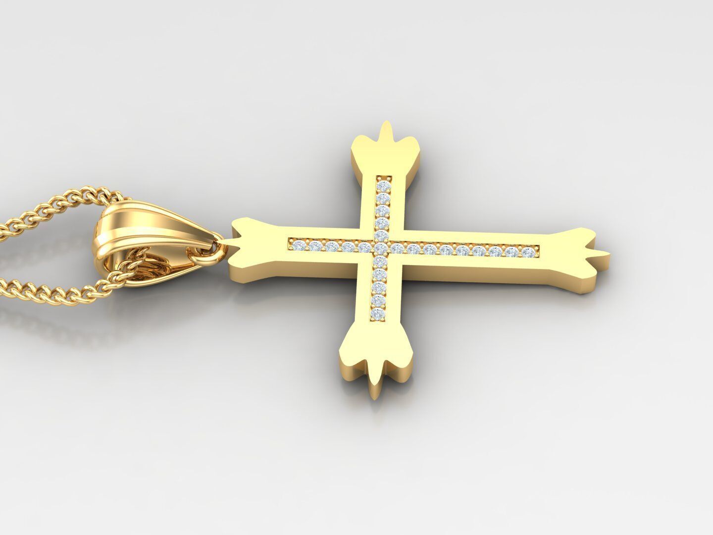 Cross Pendant 4CP006 3DM STL For Print 3D print model_3