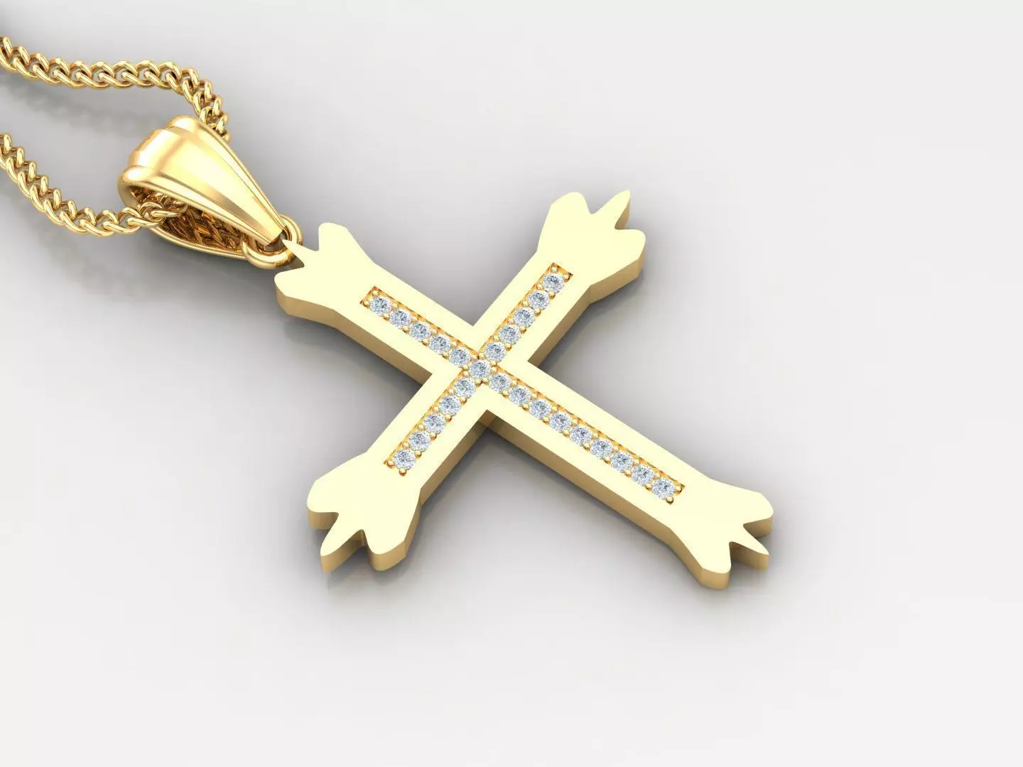 Cross Pendant 4CP006 3DM STL For Print 3D print model_0