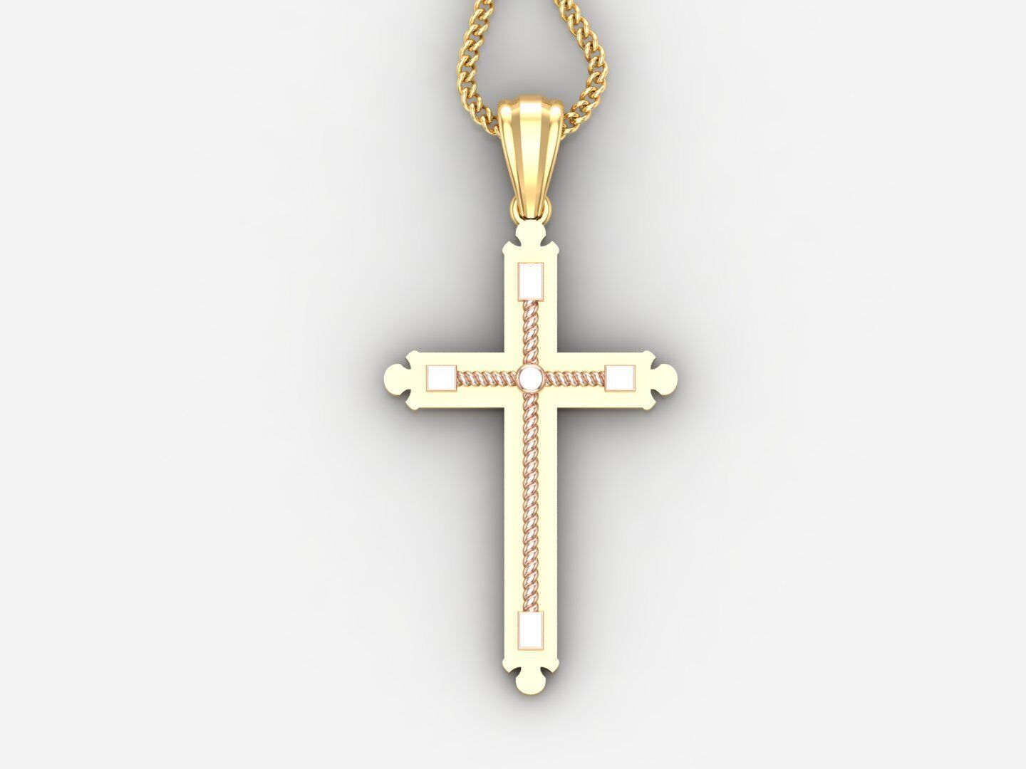 Cross Pendant 4CP003 3DM STL For Print 3D print model_4
