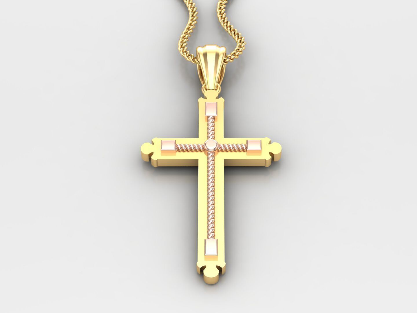 Cross Pendant 4CP003 3DM STL For Print 3D print model_2