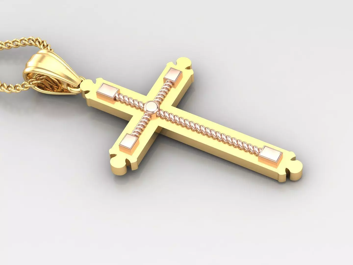 Cross Pendant 4CP003 3DM STL For Print 3D print model_0