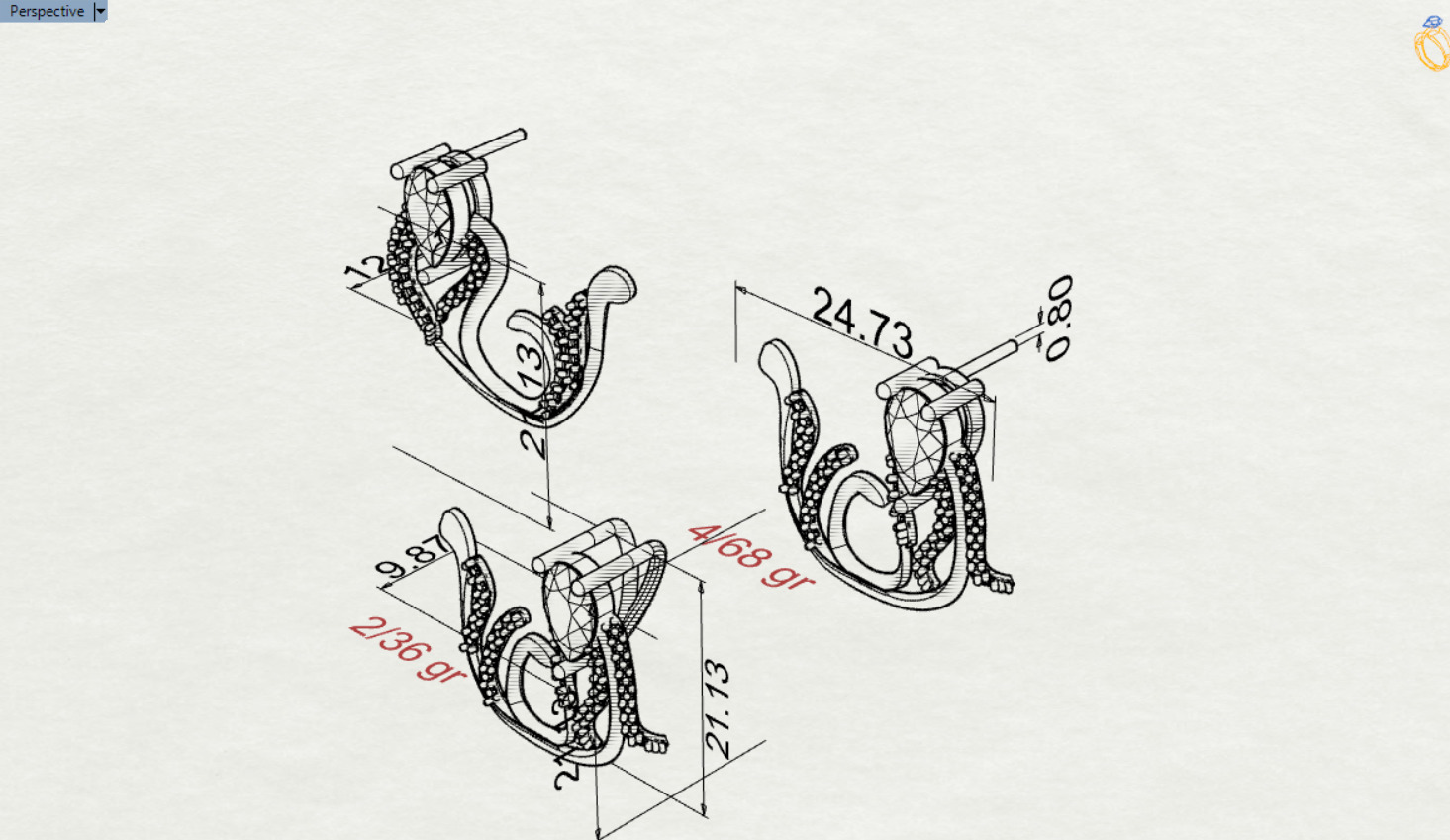 jewelry set js0006 3D print model_22