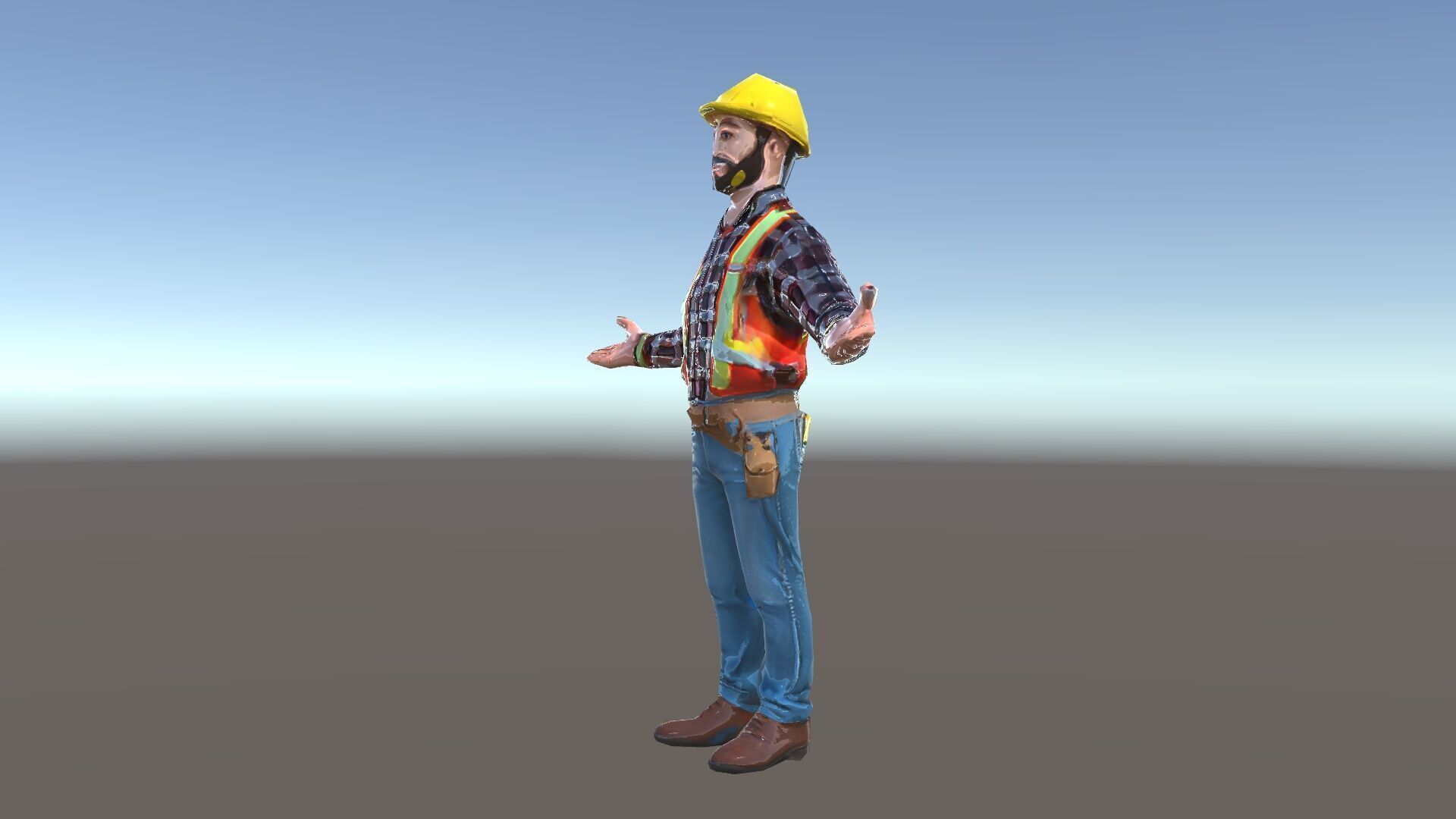 Construction Worker Character Model Pack Low-poly 3D model_12