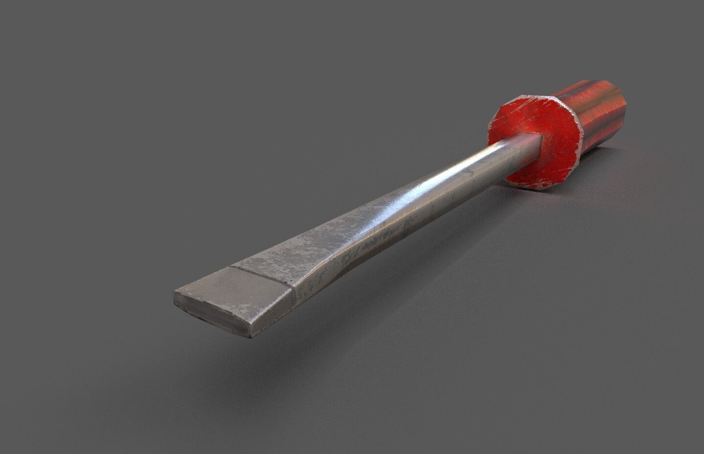 Screwdriver Low-poly 3D model_4