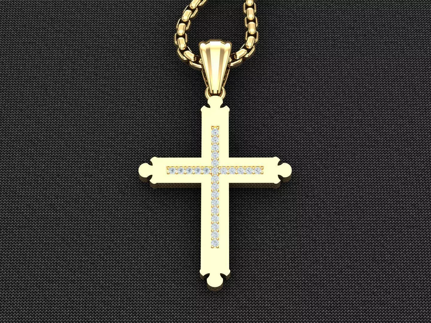 Jesu Cross Pendant 3CP100 3DM STL 3D print model_0