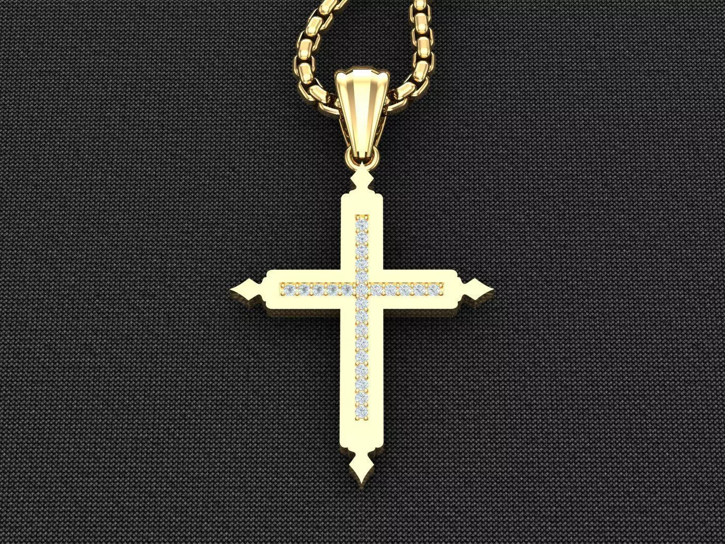 Jesu Cross Pendant 3CP099 3DM STL 3D print model_0