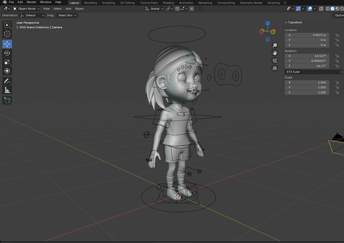 School Girl 3D model_3