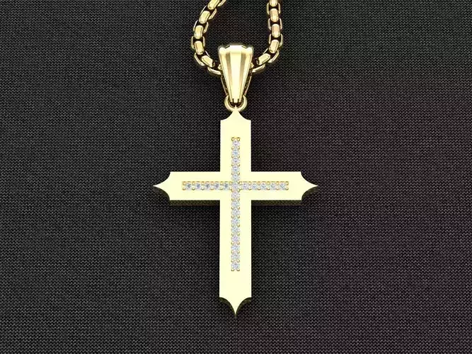Jesu Cross Pendant 3CP094 3DM STL