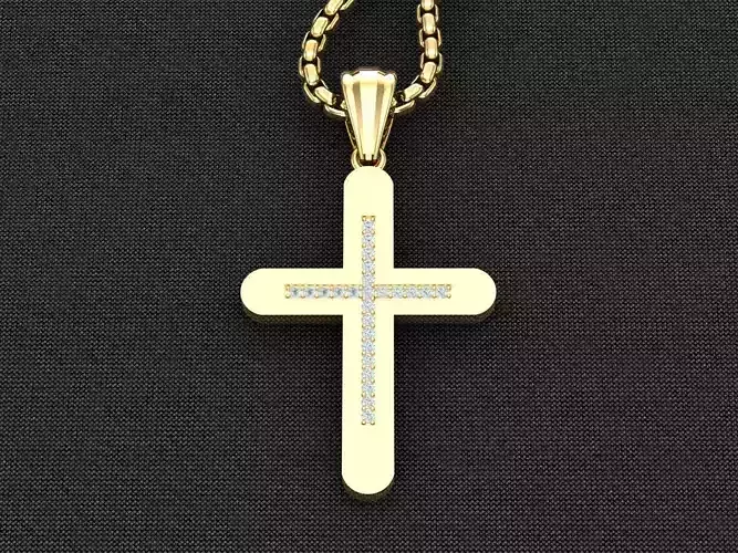 Jesu Cross Pendant 3CP089 3DM STL