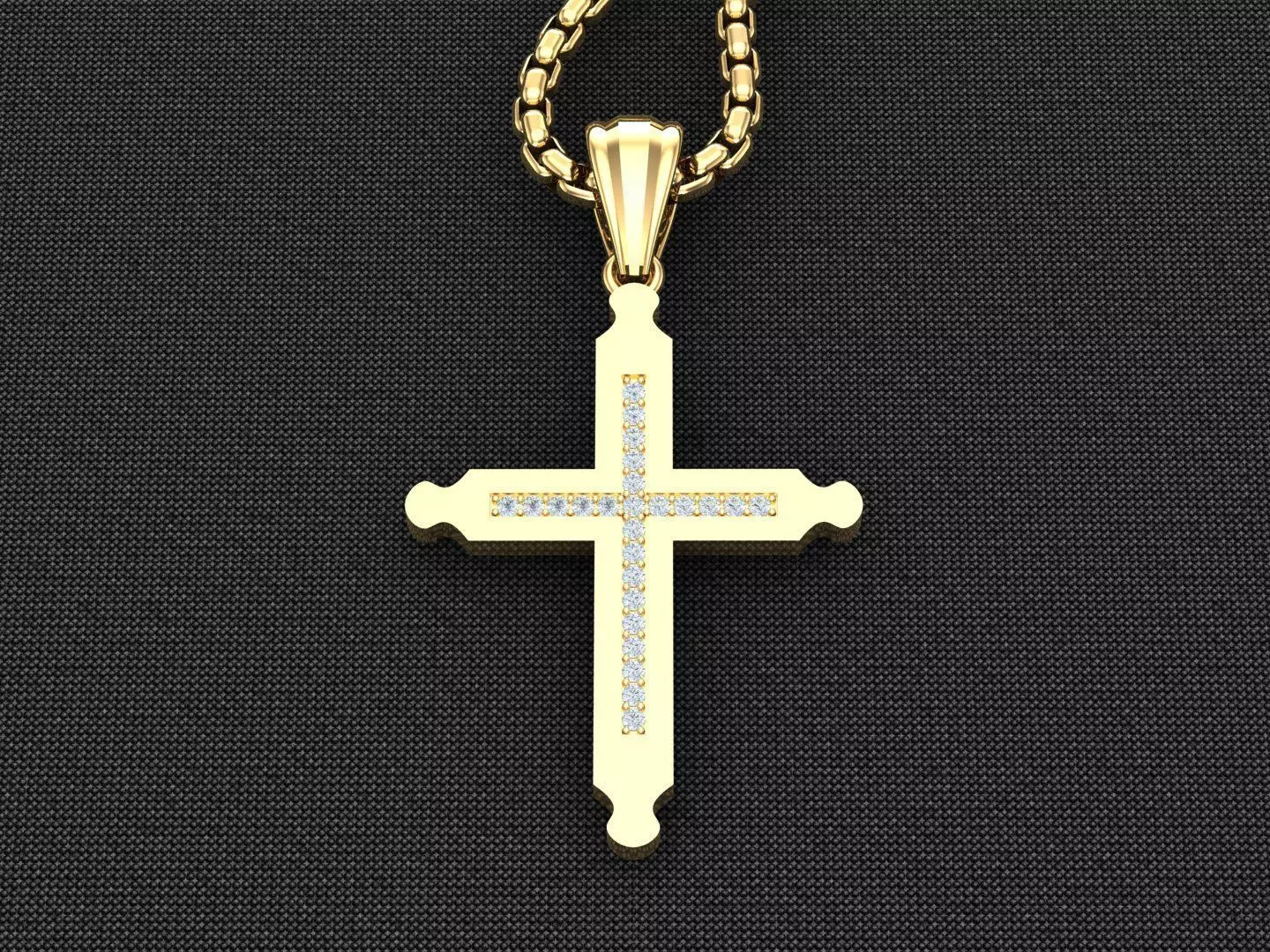 Jesu Cross Pendant 3CP087 3DM STL 3D print model_0