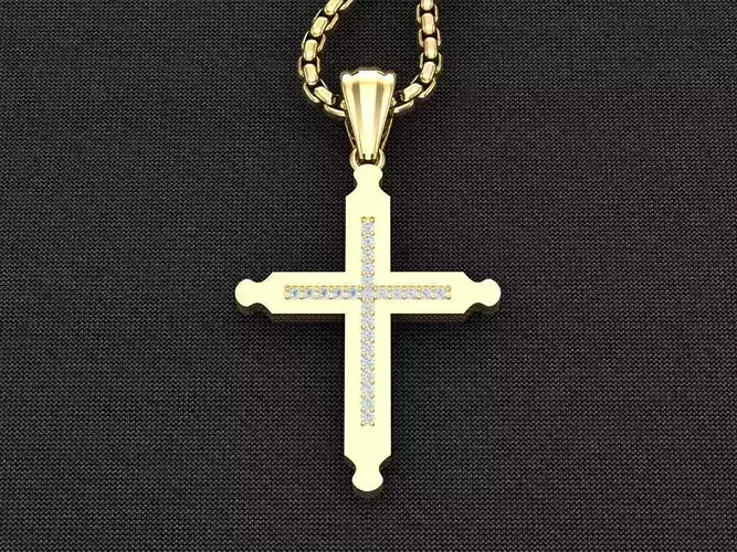 Jesu Cross Pendant 3CP087 3DM STL