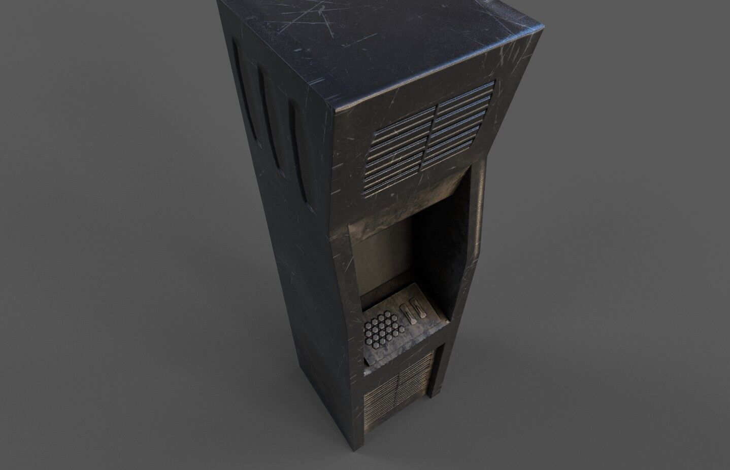 Terminal Low-poly 3D model_2