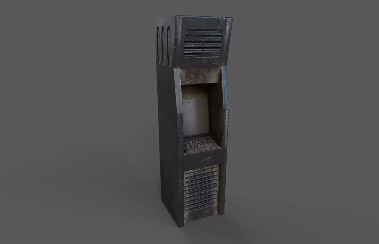 Terminal Low-poly 3D model_0