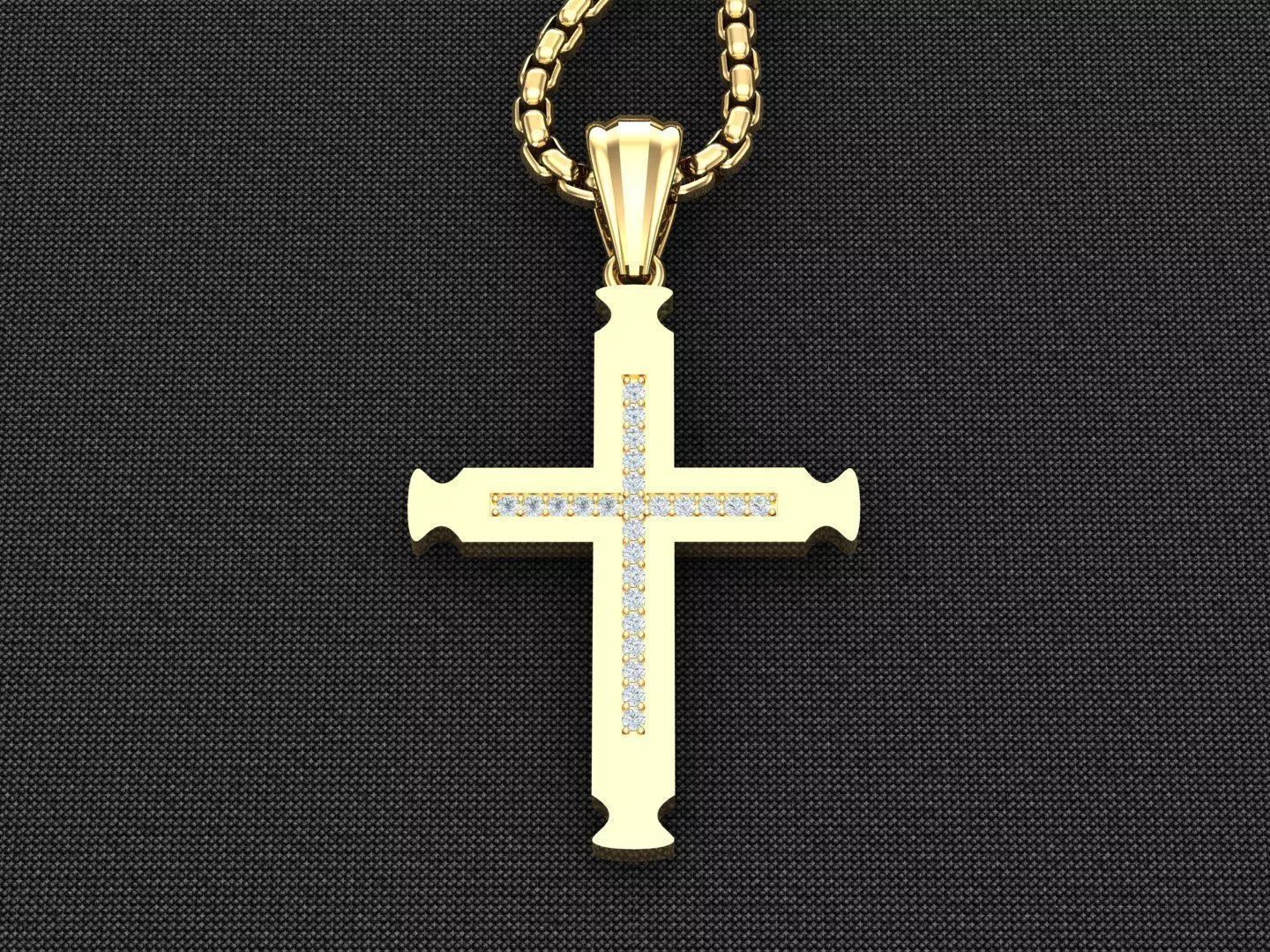 Jesu Cross Pendant 3CP085 3DM STL 3D print model_0