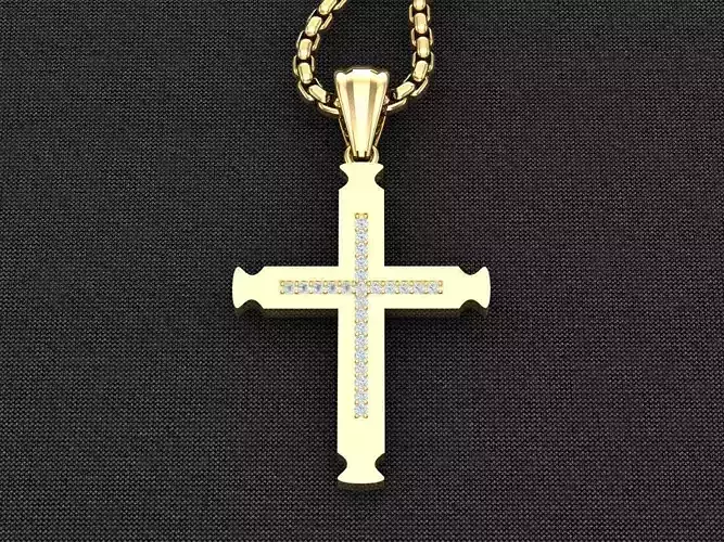 Jesu Cross Pendant 3CP085 3DM STL