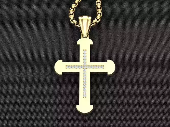 Jesu Cross Pendant 3CP084 3DM STL