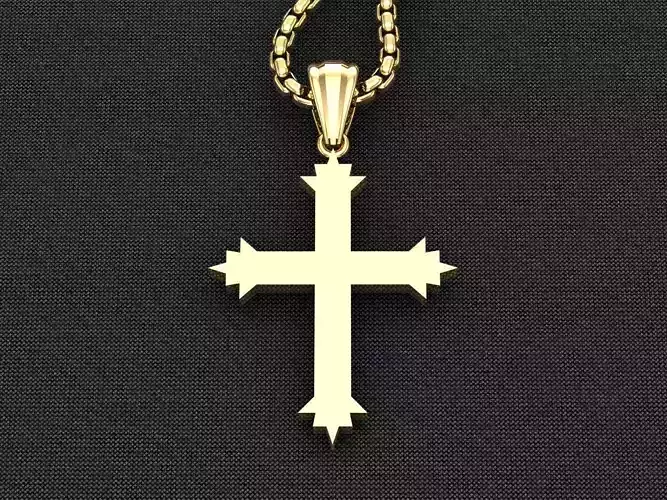 Jesu Cross Pendant 3CP082 3DM STL