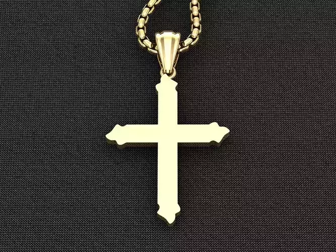 Jesu Cross Pendant 3CP081 3DM STL