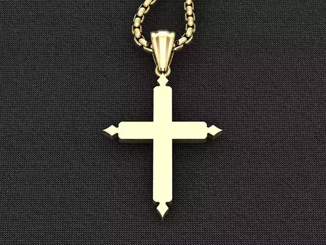 Jesu Cross Pendant 3CP080 3DM STL