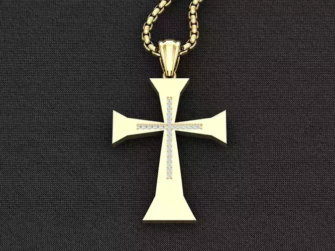 Jesu Cross Pendant 3CP079 3DM STL