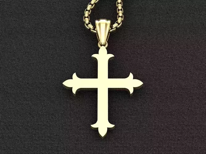 Jesu Cross Pendant 3CP078 3DM STL