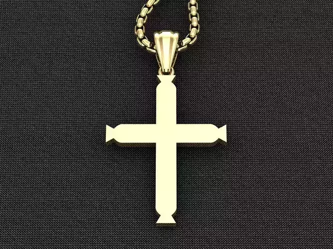 Jesu Cross Pendant 3CP076 3DM STL