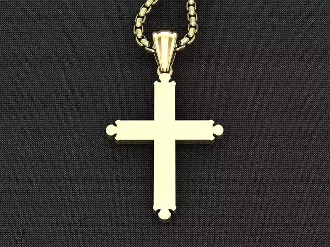 Jesu Cross Pendant 3CP074 3DM STL