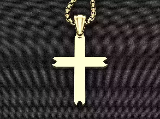 Jesu Cross Pendant 3CP073 3DM STL