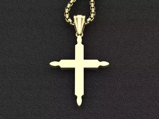 Jesu Cross Pendant 3CP072 3DM STL