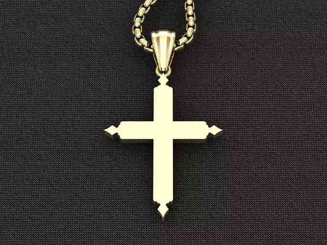 Jesu Cross Pendant 3CP071 3DM STL