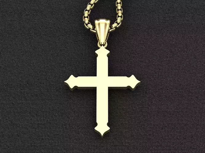 Jesu Cross Pendant 3CP069 3DM STL