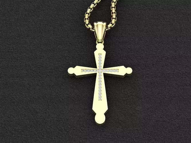 Jesu Cross Pendant 3CP068 3DM STL