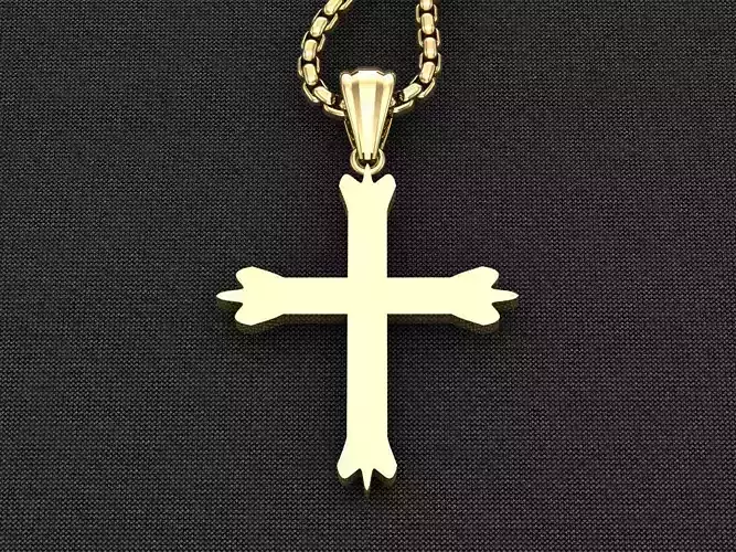 Jesu Cross Pendant 3CP067 3DM STL