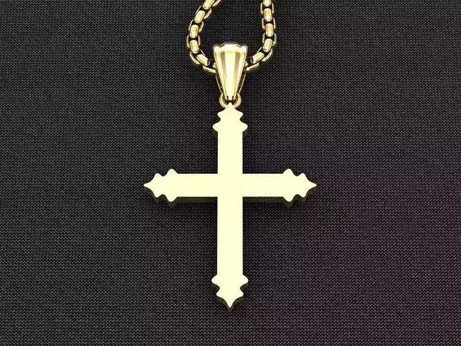 Jesu Cross Pendant 3CP066 3DM STL