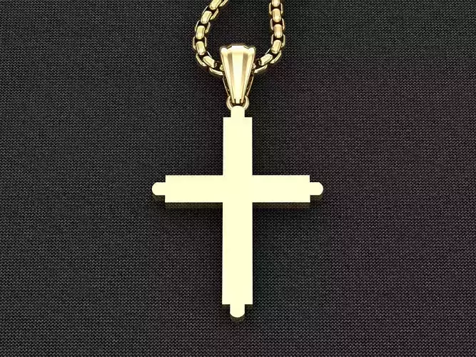 Jesu Cross Pendant 3CP065 3DM STL