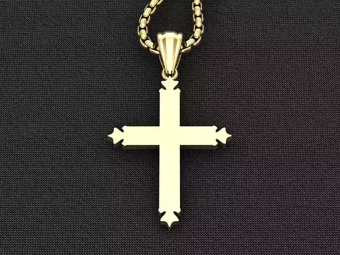 Jesu Cross Pendant 3CP064 3DM STL