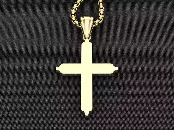 Jesu Cross Pendant 3CP063 3DM STL
