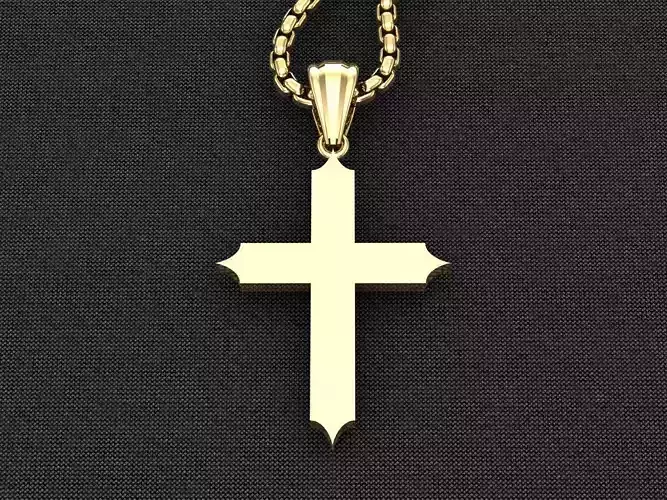 Jesu Cross Pendant 3CP062 3DM STL