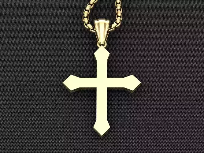 Jesu Cross Pendant 3CP061 3DM STL
